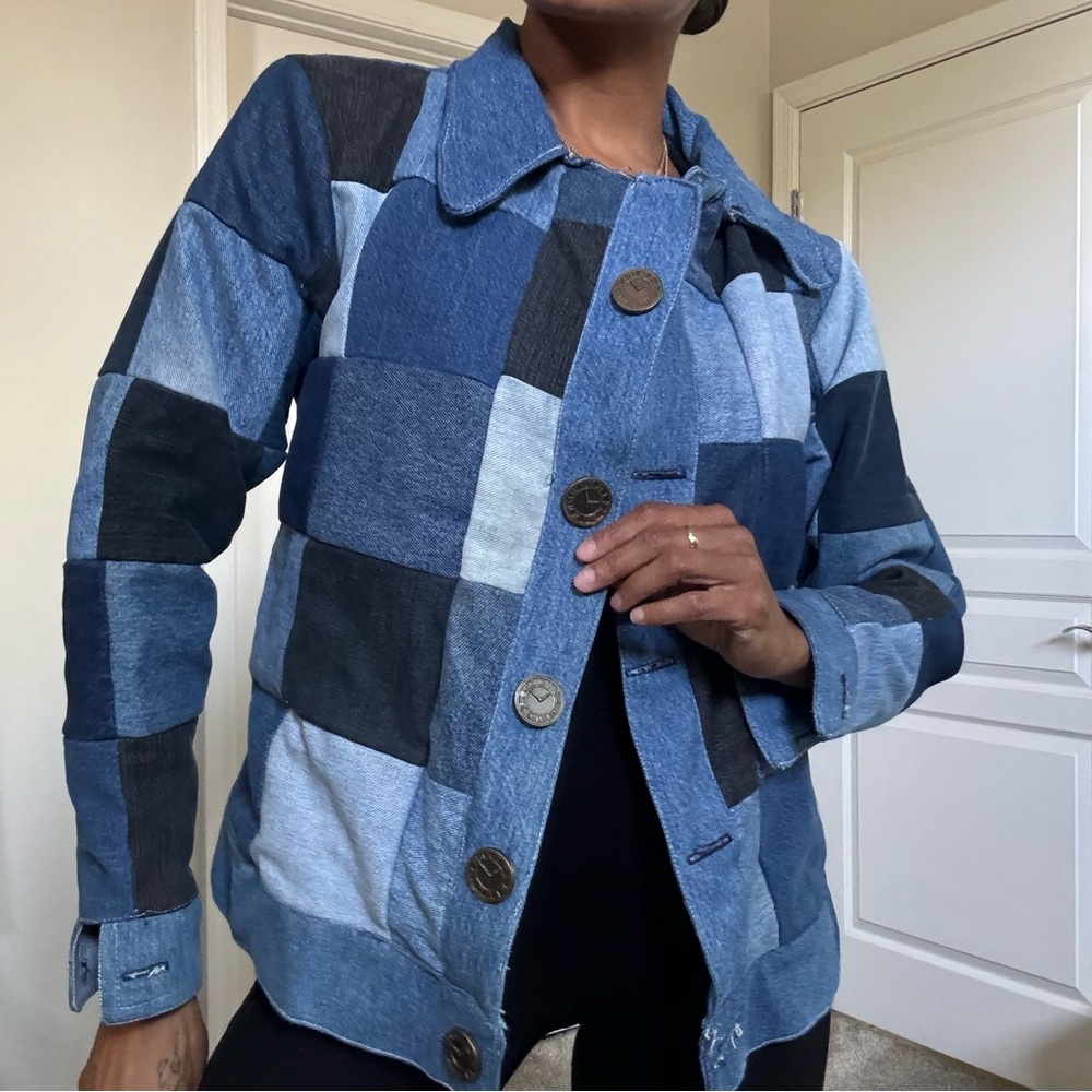 Vintage Patchwork Denim Jacket - image 4